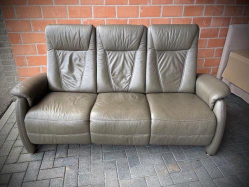 Leder salon / zetel / sofa / 3 zit / goede staat, Huis en Inrichting, Zetels | Zetels, Gebruikt, Leer, Ophalen