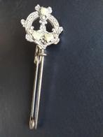 Kilt pin speld met Connemara marmer Keltische motieven, Ophalen of Verzenden, Gebruikt, 7 tot 10 cm, Zilver