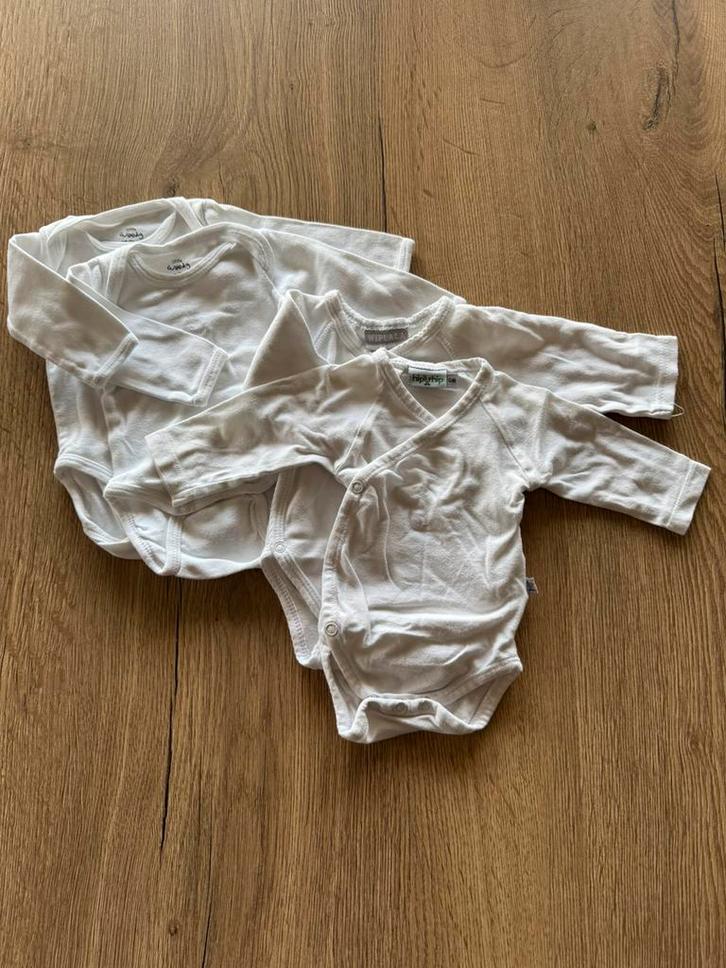 Baby Bodies lange mouw 4 stuks uniseks m 50-56, Kinderen en Baby's, Babykleding | Maat 50, Gebruikt, Jongetje of Meisje, Overhemdje of Bloesje