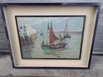 huile sur panneau marine signe jef dutilleux, Ophalen of Verzenden