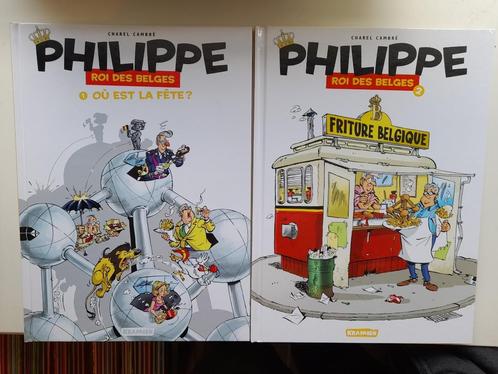 PHILIPPE ROI DES BELGES TOMES 1 ET 2 SERIE COMPLETE TOUS EO, Boeken, Stripverhalen, Zo goed als nieuw, Complete serie of reeks