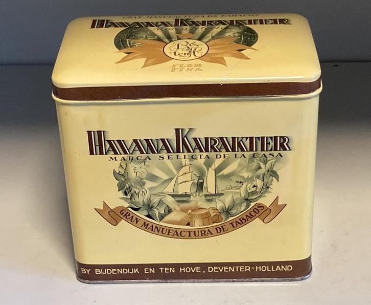 Blik sigaren Havana Karakter, Verzamelen, Blikken, Gebruikt, Overige, Overige merken, Ophalen of Verzenden