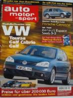 Auto Motor und Sport 24-2002 Porsche Cayenne/Renault Espace/, Livres, Autos | Brochures & Magazines, Général, Utilisé, Envoi