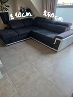 Hoeksalon, ligbank uitschuifbaar, Ophalen, Stof