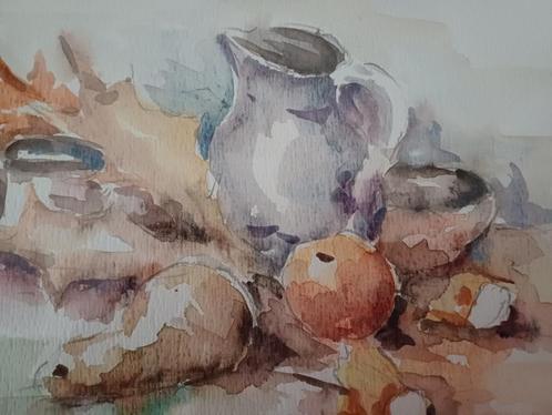AQUAREL M. VAN DEN BEMPT, Antiek en Kunst, Kunst | Schilderijen | Klassiek, Verzenden