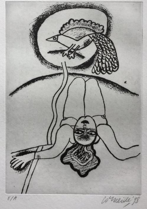 Kunstwerk Corneille, Antiek en Kunst, Kunst | Schilderijen | Modern, Ophalen of Verzenden