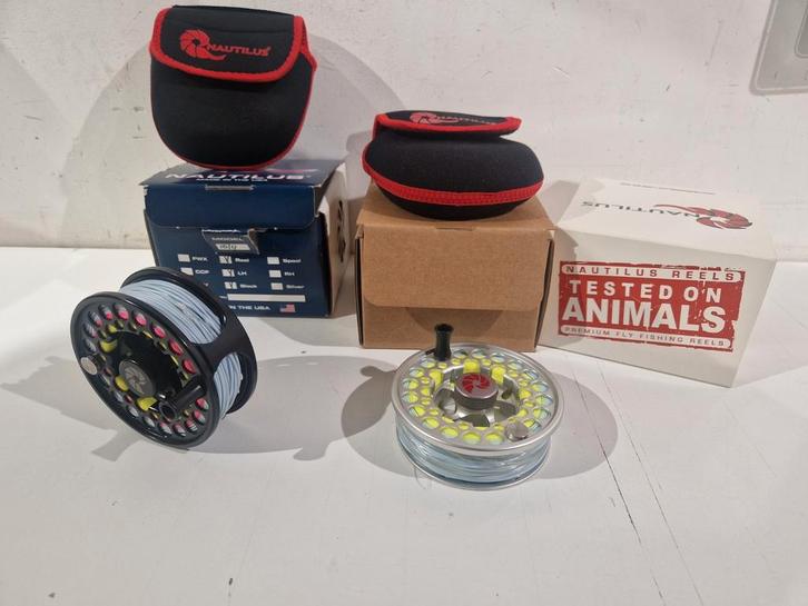 Nautilius NV ten-eleven reel and apool and 2 x flyline wf 10, Watersport en Boten, Hengelsport | Vliegvissen, Zo goed als nieuw