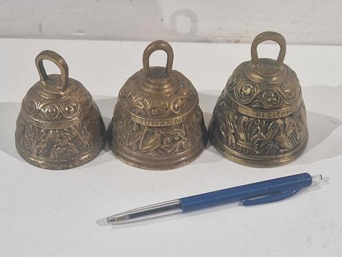 Set van 3 apostelbel ,  kloosterbel , koper of brons bel, Antiek en Kunst, Antiek | Brons en Koper, Brons, Ophalen of Verzenden