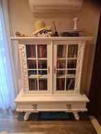 Prachtig antiek boekenkastje, Comme neuf, 100 à 150 cm, Avec tiroir(s), Chêne