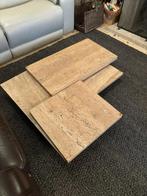 Salontafel in travertijn - 90x120cm, Huis en Inrichting, Tafels | Salontafels, Ophalen, Overige materialen, 100 tot 150 cm, 50 tot 100 cm