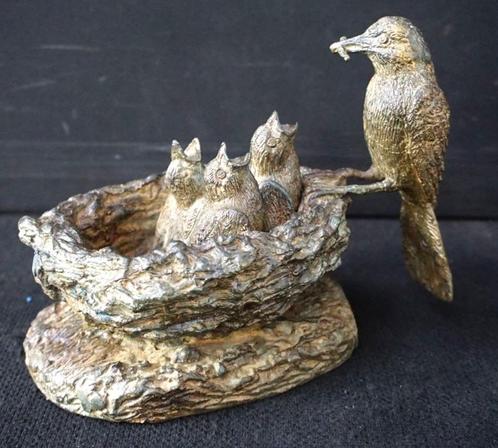 "Vogelnestje" - Pierre Chenet, Antiek en Kunst, Kunst | Beelden en Houtsnijwerken, Ophalen of Verzenden