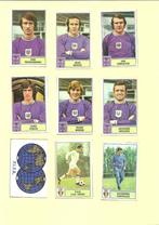 Panini Football 1972-1973 Anderlecht - 9 stickers (recups), Ophalen of Verzenden, Gebruikt, Sport