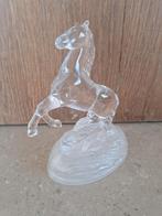 Glazen beeld van een steigerend paard - prima staat, Antiquités & Art, Antiquités | Verre & Cristal, Enlèvement ou Envoi