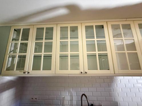 4 ruime hangkasten in glas met verlichting, Huis en Inrichting, Kasten | Ladekasten, Gebruikt, Minder dan 100 cm, 50 tot 100 cm