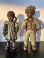 2 terra cotta beelden van Geert Kunen, grote versie, Ophalen of Verzenden
