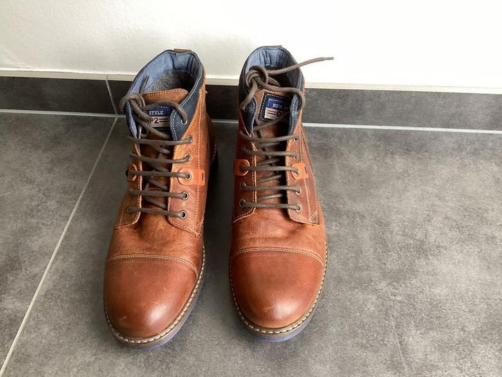 Bottines, maat 45, camelkleur, Kleding | Heren, Schoenen, Zo goed als nieuw, Blauw, Ophalen