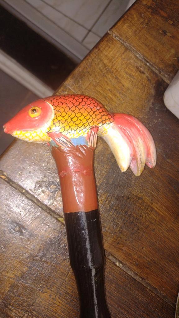 Visopvangstok, Antiek en Kunst, Curiosa en Brocante, Ophalen of Verzenden