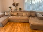 Taupe bank (vlekbestendig) 390x170, Ophalen, Zo goed als nieuw