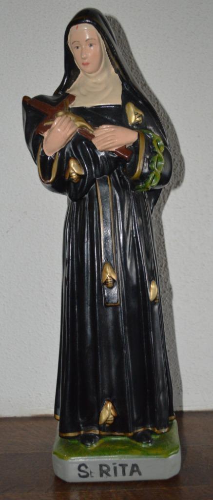 Sint Rita van Cascia 45 cm, Antiek en Kunst, Antiek | Religieuze voorwerpen, Ophalen of Verzenden
