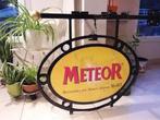 Metalen uithangbord Meteor bier reclame🍺, Ophalen of Verzenden, Gebruikt, Reclamebord