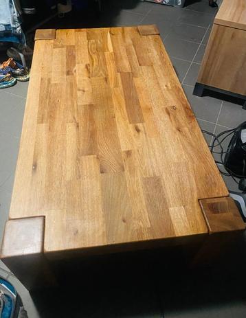 Table basse salon chêne, Enlèvement, Comme neuf, Chêne, Moins de 50 cm