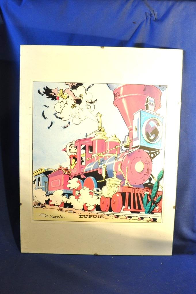 reproduction page bd lucky luke album 9 (6), Collections, Personnages de BD, Utilisé, Image, Affiche ou Autocollant, Autres personnages