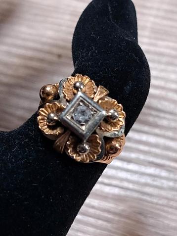 bague en or 18k 7,44g taille 55, Bijoux, Sacs & Beauté, Enlèvement ou Envoi, Utilisé, Or, Or