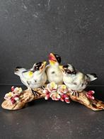 3 vogeltjes op een tak - beeldje in porselein, Antiek en Kunst, Ophalen of Verzenden