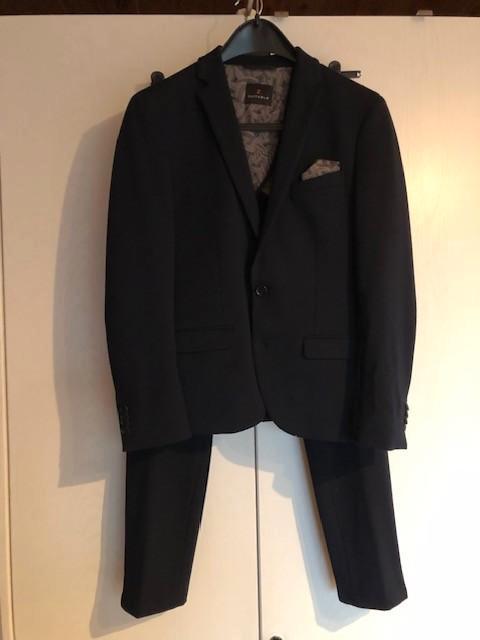 Herenkostuum, Kleding | Heren, Kostuums en vesten, Zo goed als nieuw, Maat 46 (S) of kleiner, Blauw, Ophalen of Verzenden