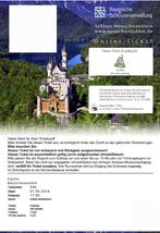 4 tickets kasteel Neuschwanstein, Tickets en Kaartjes, Theater | Overige, Juni, Drie personen of meer