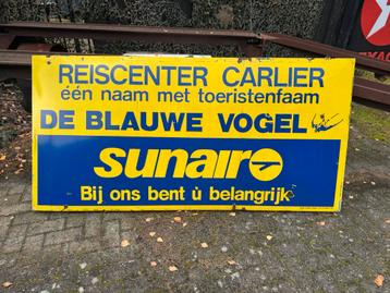 SUNAIR oud groot emaille reclamebord beschikbaar voor biedingen