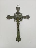 antiek brons kruisbeeld 45 cm, Antiek en Kunst, Antiek | Religieuze voorwerpen, Ophalen of Verzenden