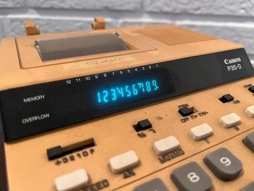 Canon P35-D Professionele Bureaurekenmachine - Vintage 1980s, Antiek en Kunst, Curiosa en Brocante, Ophalen