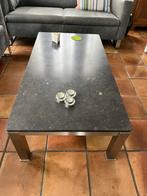 Moderne salon tafel met massief arduin steen blad, Huis en Inrichting, Ophalen, Zo goed als nieuw