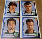 4 Panini stickers: voetbalclub Sporting Portugal (2007-2008), Comme neuf, Affiche, Image ou Autocollant, Enlèvement ou Envoi