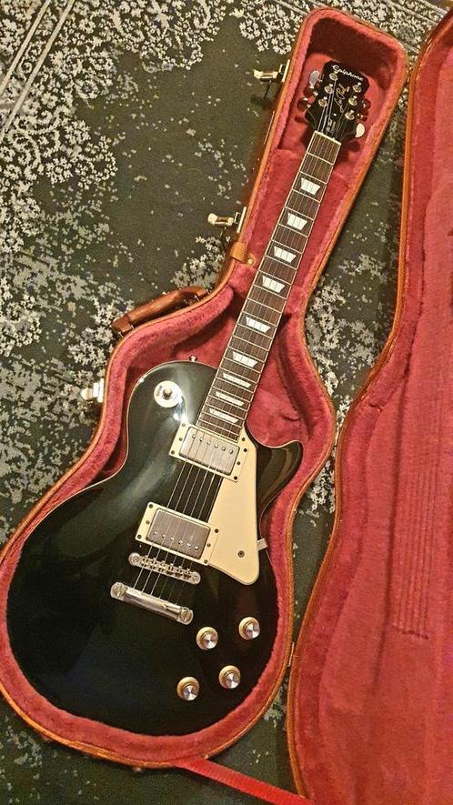 Epiphone Les Paul standard (met koffer), Muziek en Instrumenten, Snaarinstrumenten | Gitaren | Elektrisch, Zo goed als nieuw, Solid body