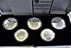Zilveren munt 3 x 10 roebel + 2 x 5 roebels O.J. 1980, Verzenden, Rusland, Setje, Zilver