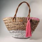 xandres sac cabas sac de plage roseau cuir rafia rose, Shopper, Rose, Enlèvement ou Envoi