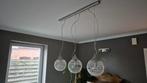 Hanglamp met 3 glazen bollen, Huis en Inrichting, Lampen | Hanglampen, Ophalen, Gebruikt, Glas, 75 cm of meer