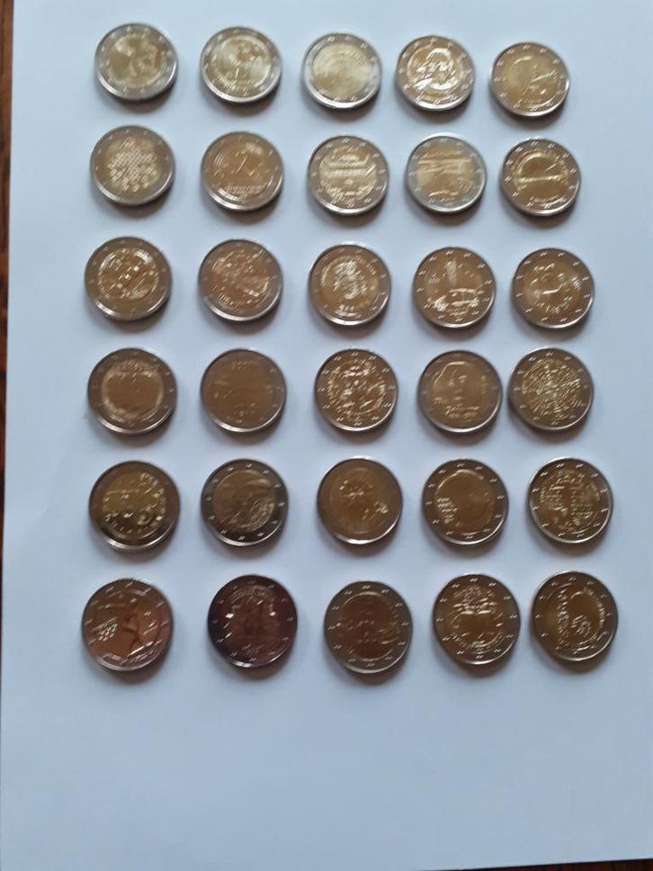 30 herdenkingsmunten van verschillende landen - UNC, Postzegels en Munten, Munten | Europa | Euromunten, Overige landen, Ophalen of Verzenden
