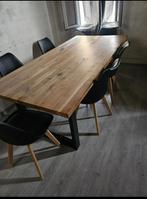 Eettafel + 6 stoelen, Huis en Inrichting, Ophalen, Gebruikt, 100 tot 150 cm, 200 cm of meer