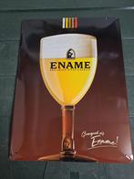 Reclame bord Ename Abdij bier in metaal 29x39cm groot, Ophalen of Verzenden, Zo goed als nieuw