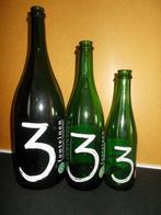 3 Lege verzamelflessen van 3 Fonteinen - Beersel uit 2017, Verzamelen, Ophalen of Verzenden, Zo goed als nieuw, Flesje(s), Overige merken