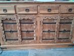 Vol houten kast met authentieke Indische panelen, Antiek en Kunst, Antiek | Meubels | Kasten, Ophalen