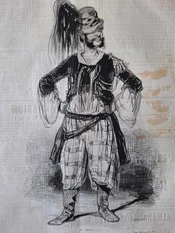 Litho Paul Gavarni Général Etranger uit Le Charivari beschikbaar voor biedingen