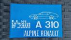 Renault Alpine A310 - P.R.955 onderdelenboek, Autos : Divers, Modes d'emploi & Notices d'utilisation, Enlèvement ou Envoi