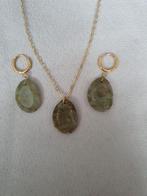 Nieuwe halsketting met bijpassende oorbellen in edelstaal, Ophalen of Verzenden, Nieuw, Verstelbaar