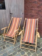 Set vintage strandstoelen uit de jaren 60, Tuin en Terras, Tuinstoelen, Gebruikt, Ophalen