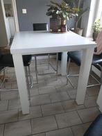 Witte hoge tafel in perfecte staat ( 90;90;90 CM ), Maison & Meubles, Tables | Tables mange-debout, Comme neuf, Enlèvement
