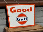 Gulf emaille reclamebord, Ophalen of Verzenden, Gebruikt, Reclamebord